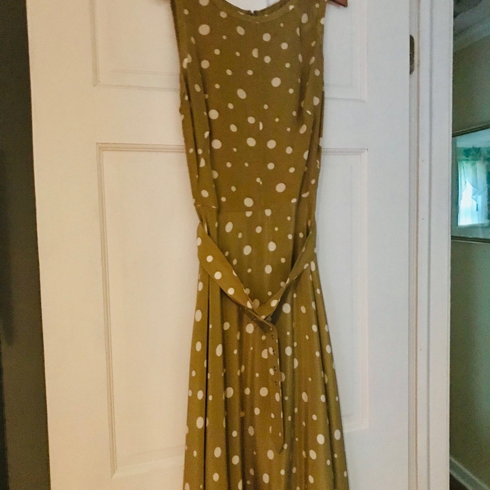 Flori Di Zucca Vintage Silk Sleeveless Belted dres